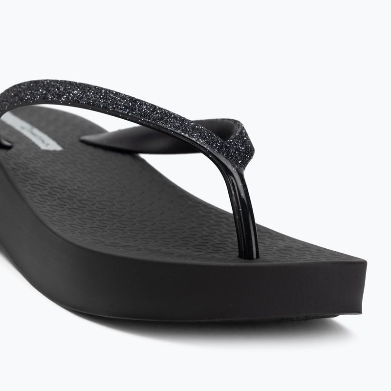 Women's Ipanema Mesh Chic Plat schwarz/glitter schwarz flip flops 7