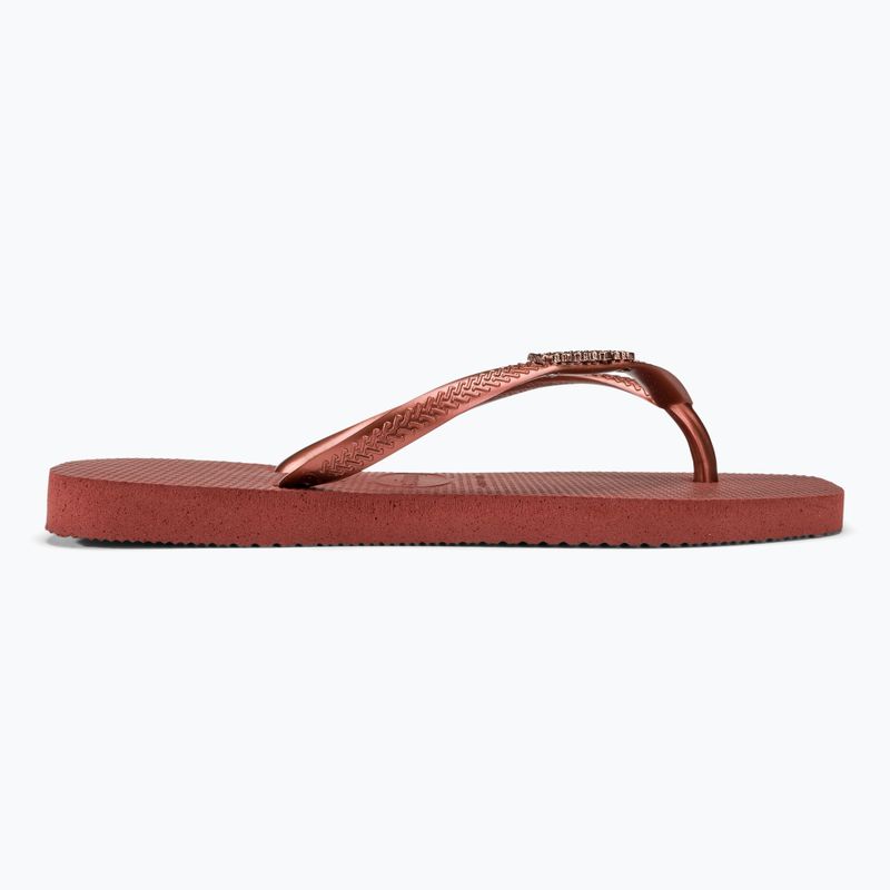 Havaianas Damen Square Logo Metallic mahagonifarben Flip Flops 2