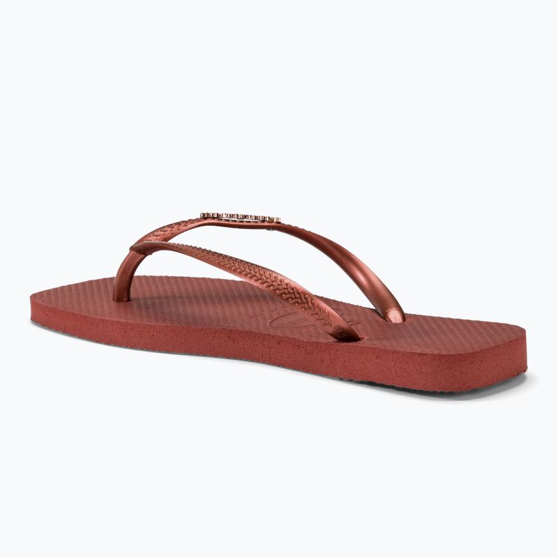 Havaianas Damen Square Logo Metallic mahagonifarben Flip Flops 3