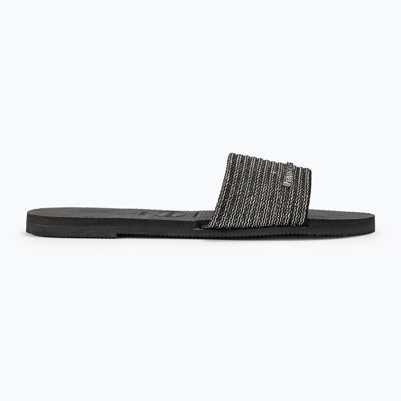 Damen-Flip-Flops Havaianas You Malta Metallic schwarz 2