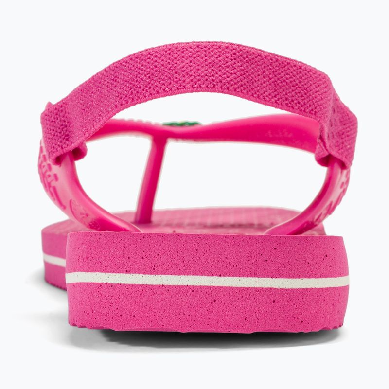 Havaianas Baby Brasil Logo II rosa flux / weiße Sandalen 7