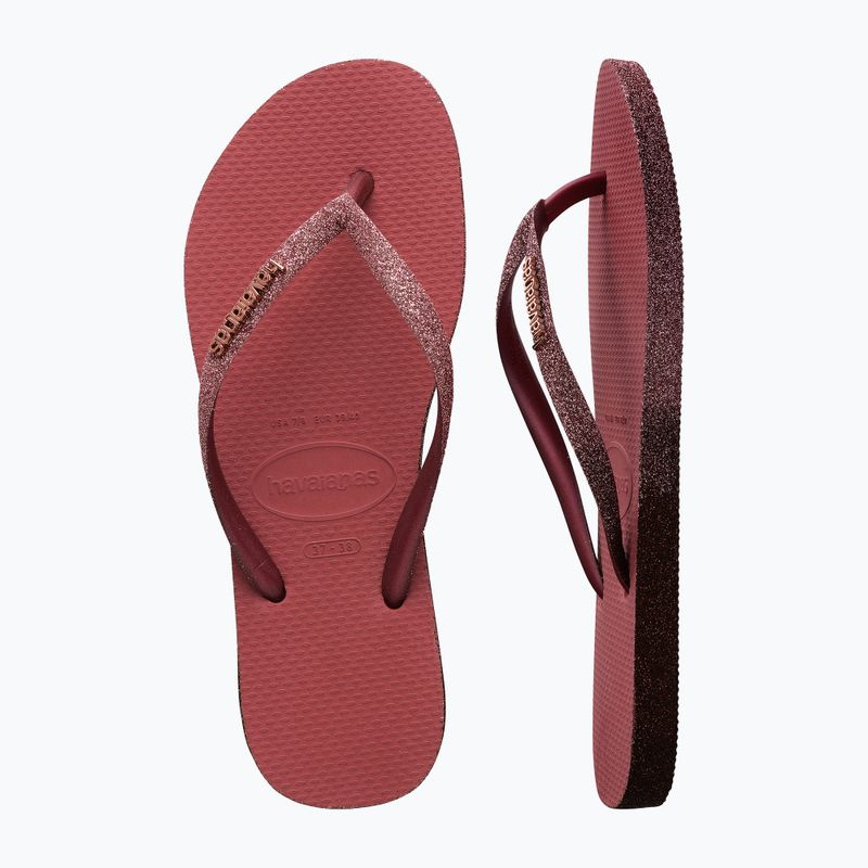 Havaianas Slim Sparkle II Damen Flip Flops pau brasil 12