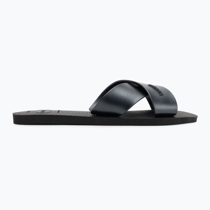 Damen-Flip-Flops Havaianas Aqua Metallic schwarz 2