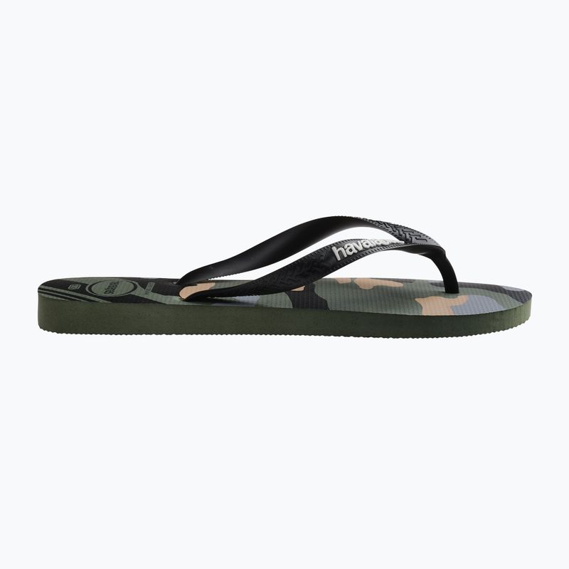 Herren Havaianas Top Camu grün oliv / schwarz Flip Flops 9