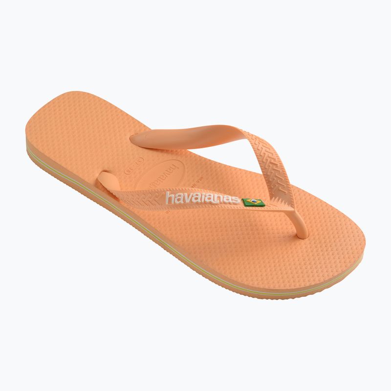 Havaianas Brasil Logo Pfirsich Flip Flops 8