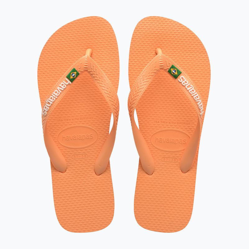 Havaianas Brasil Logo Pfirsich Flip Flops 10
