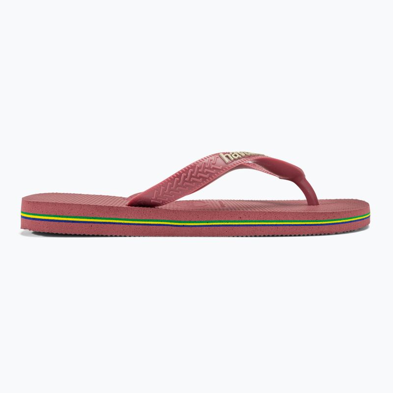 Havaianas Brasil Logo Flip Flops pau brasil 2