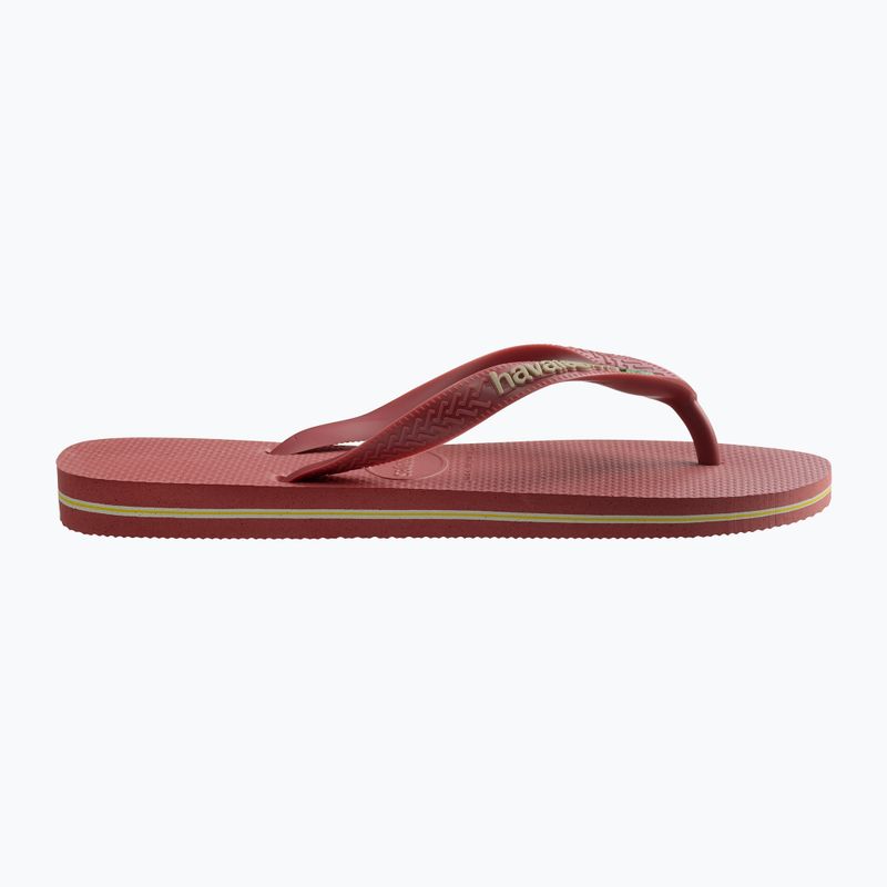 Havaianas Brasil Logo Flip Flops pau brasil 9