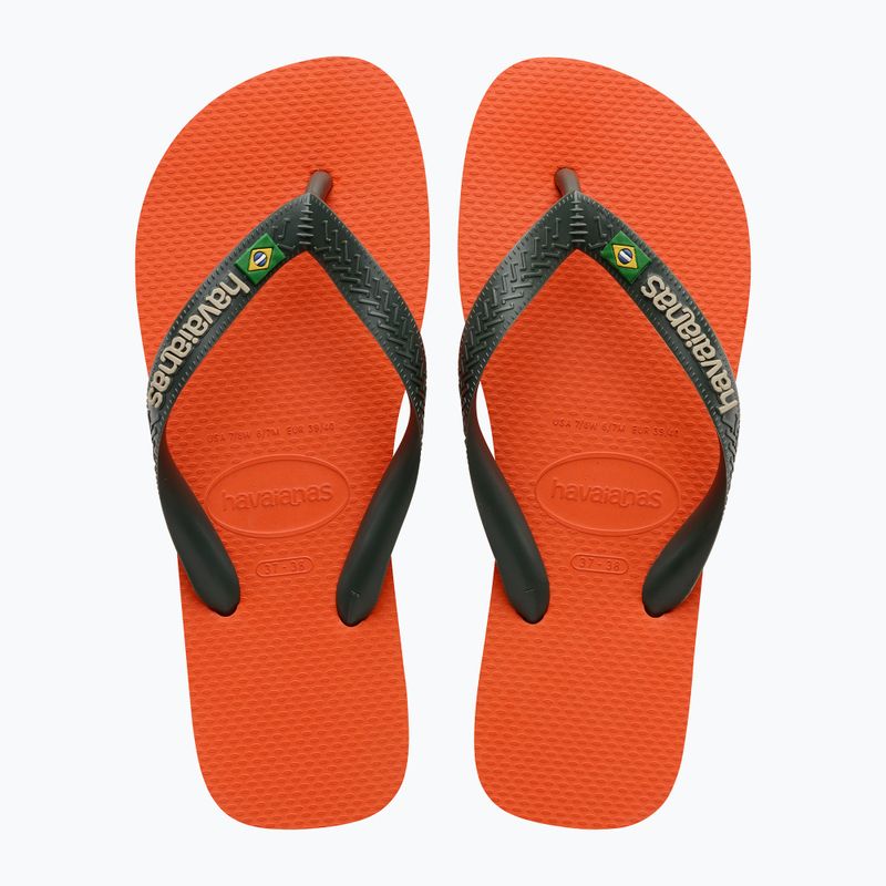 Havaianas Brasil Logo Sonnenuntergang orange Flip Flops 10