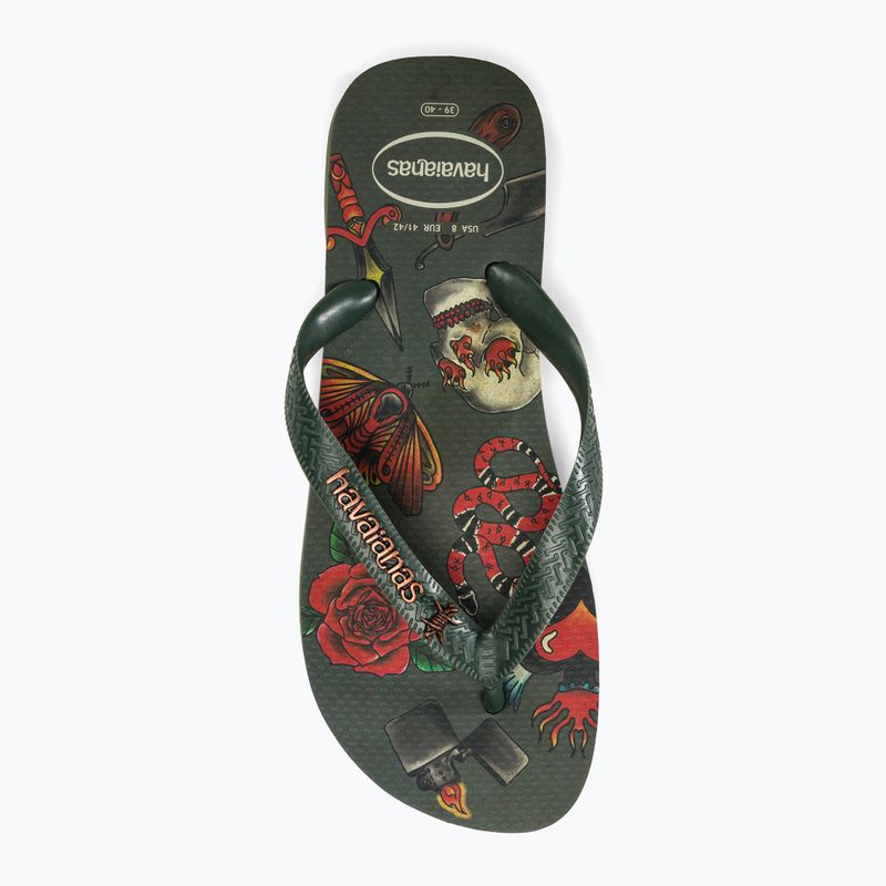 Herren Havaianas Top Tribo olivgrün Flip Flops 5