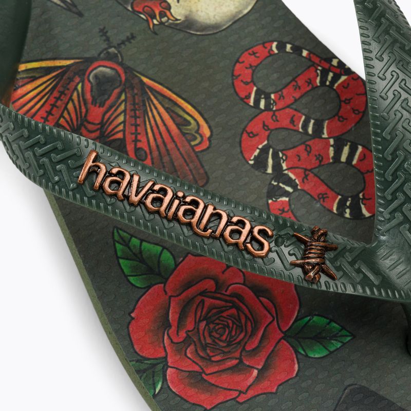 Herren Havaianas Top Tribo olivgrün Flip Flops 8