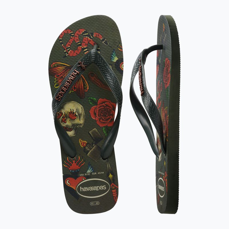 Herren Havaianas Top Tribo olivgrün Flip Flops 13