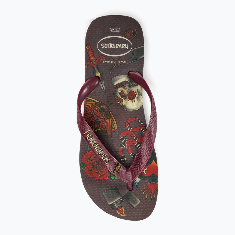 Herren Havaianas Top Tribo dunkelbraun Flip Flops 5