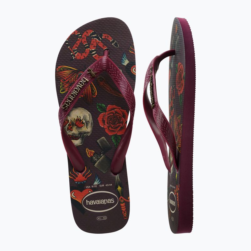 Herren Havaianas Top Tribo dunkelbraun Flip Flops 13