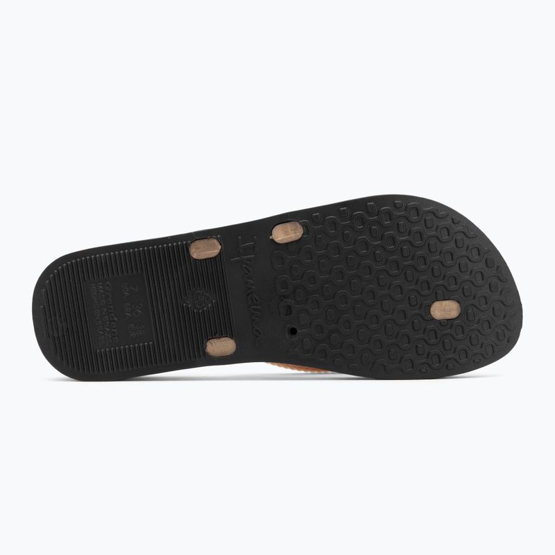 Damen Ipanema Bossa Soft V schwarz/gold Flip Flops 5