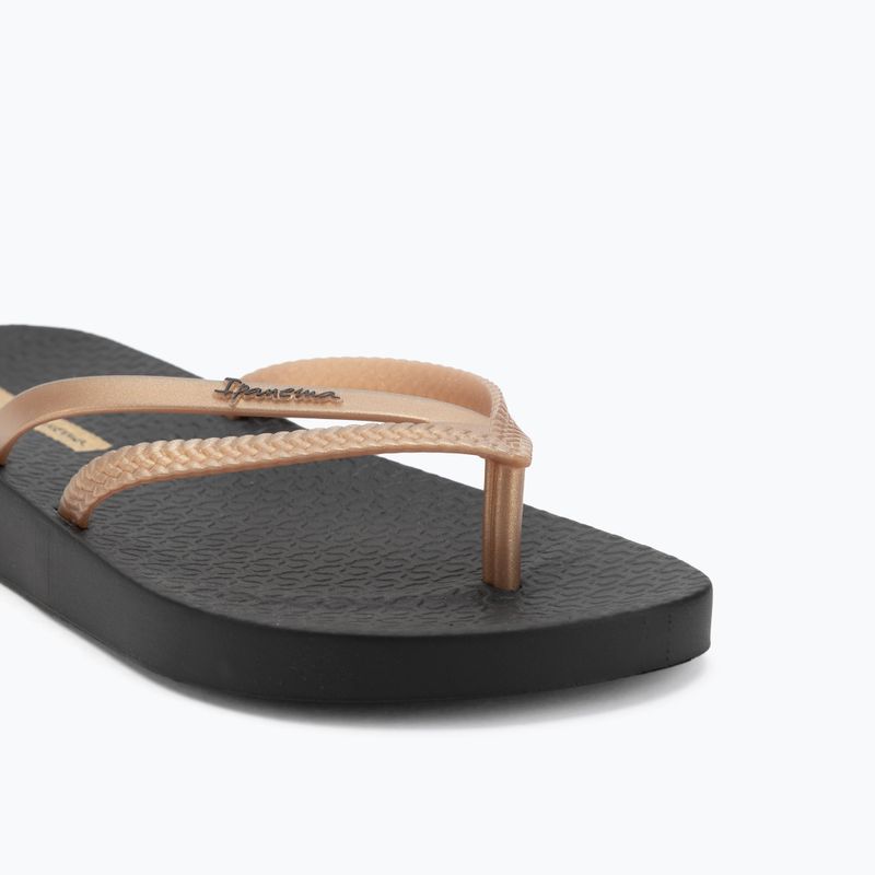 Damen Ipanema Bossa Soft V schwarz/gold Flip Flops 7