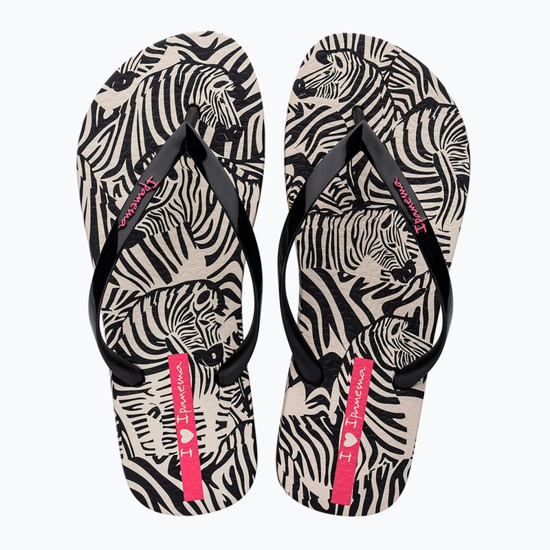 Ipanema Animal Print VI beige/schwarz/rosa Damen-Flip-Flops 2