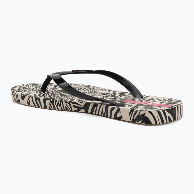 Ipanema Animal Print VI beige/schwarz/rosa Damen-Flip-Flops 3