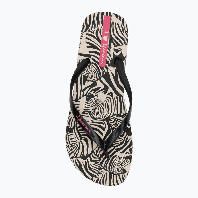 Ipanema Animal Print VI beige/schwarz/rosa Damen-Flip-Flops 5