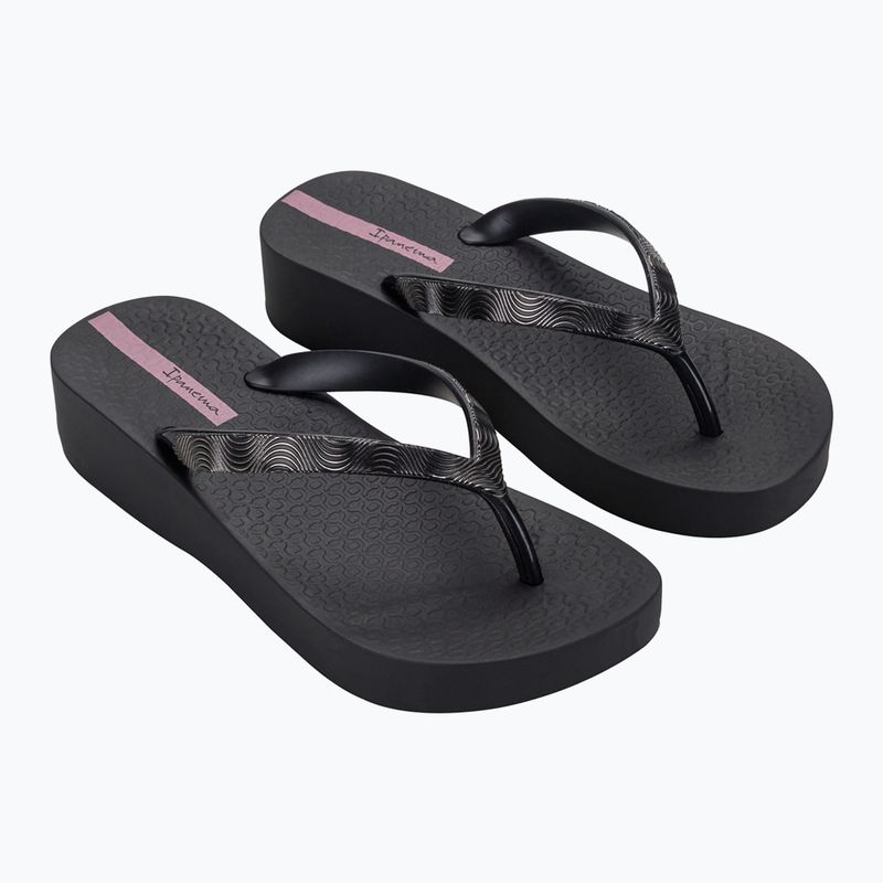 Ipanema Mesh X Plat Damen schwarz/schwarz/lila Flip Flops