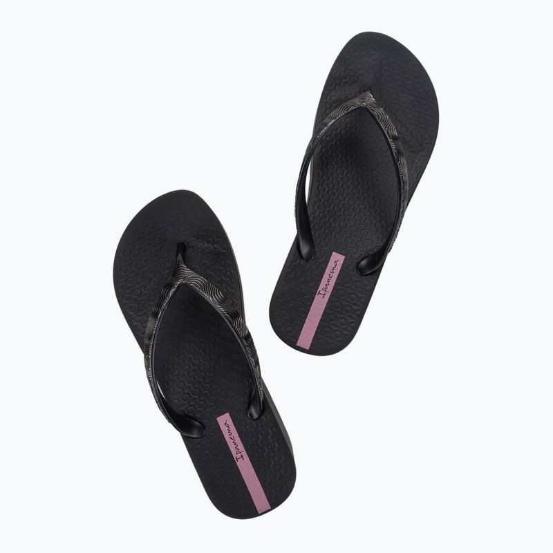 Ipanema Mesh X Plat Damen schwarz/schwarz/lila Flip Flops 3