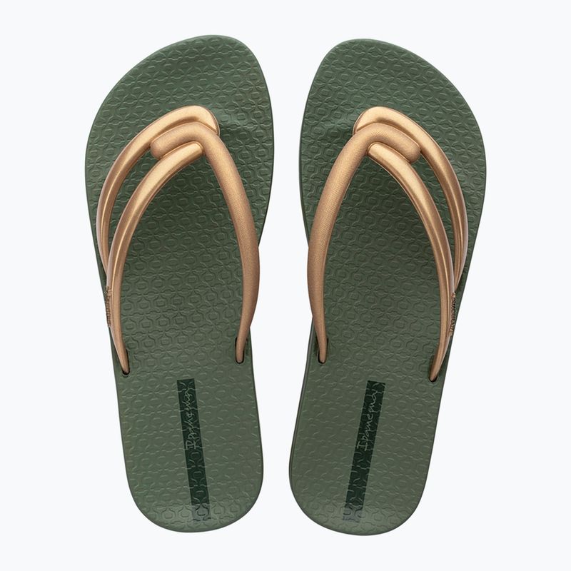 Ipanema Comfy grün/goldene Damen Flip Flops 2