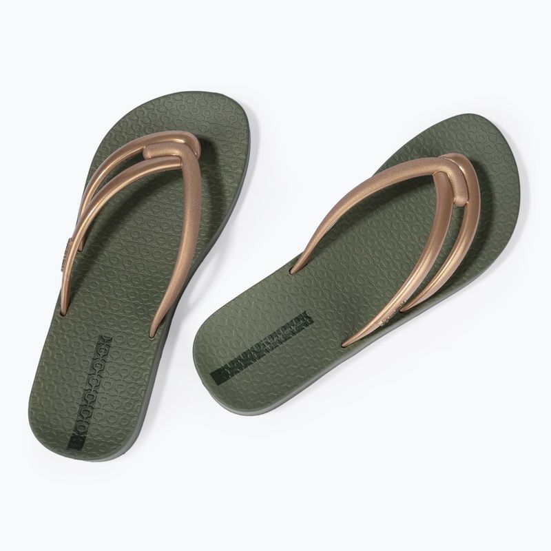 Ipanema Comfy grün/goldene Damen Flip Flops 3