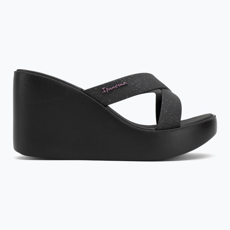 Ipanema High Fashion II Slide Damen schwarz/glitter schwarz/lila Flip-Flops 2