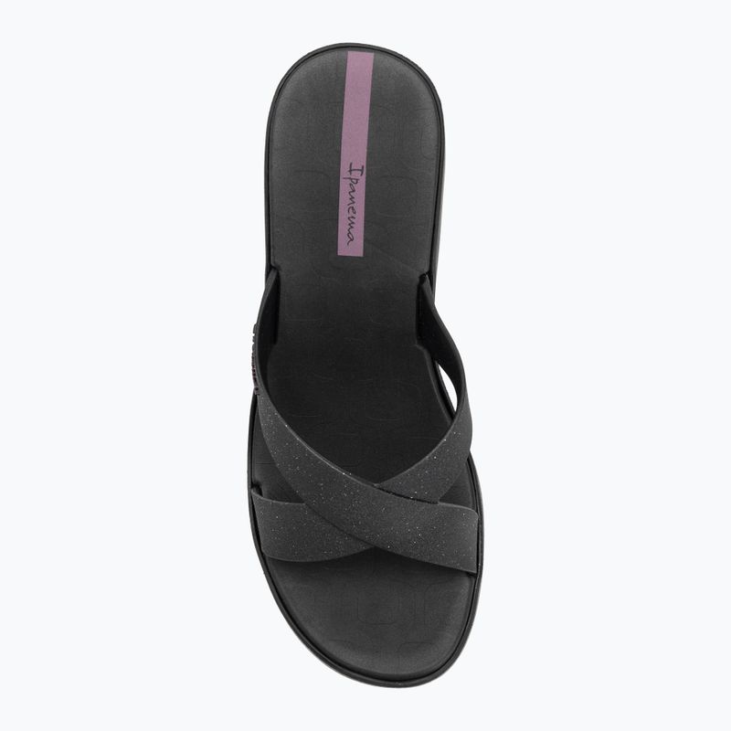 Ipanema High Fashion II Slide Damen schwarz/glitter schwarz/lila Flip-Flops 5