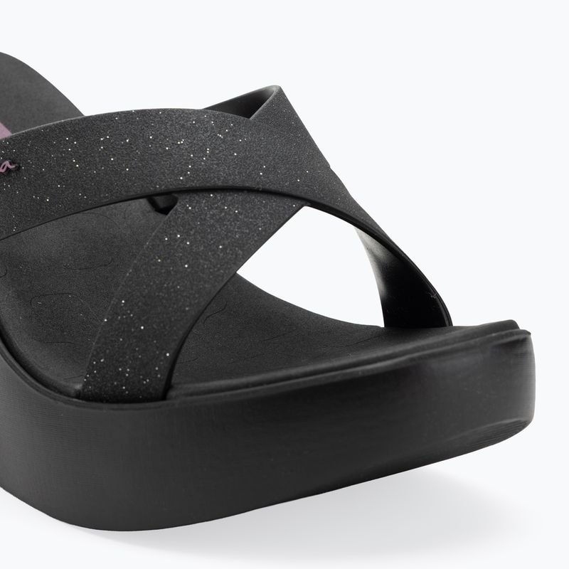 Ipanema High Fashion II Slide Damen schwarz/glitter schwarz/lila Flip-Flops 7