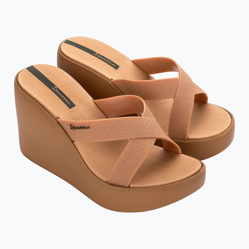 Damen Flip-Flops Ipanema High Fashion II Slide beige/glitter beige/grün