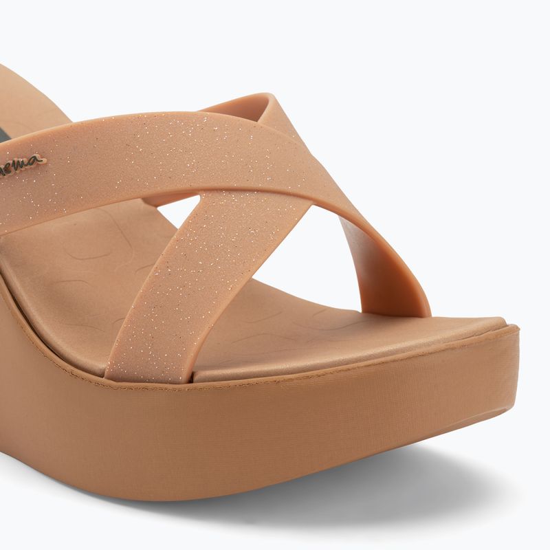 Damen Flip-Flops Ipanema High Fashion II Slide beige/glitter beige/grün 7