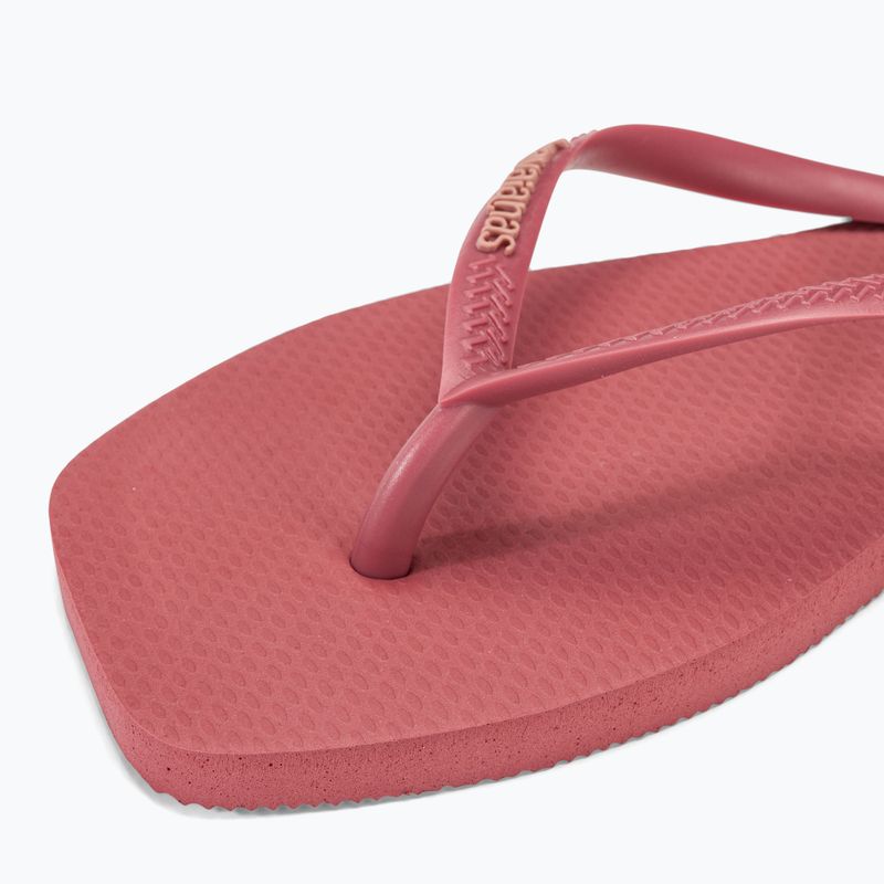 Havaianas Square Logo Flip Flops für Frauen Pop Up pau brasil 7