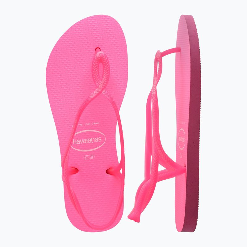 Havaianas Luna Damen Neon rosa flux Sandalen 12