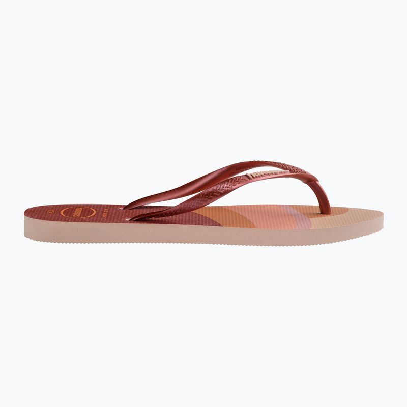 Damen Havaianas Slim Palette Glow Ballett-Flip-Flops rosa 2