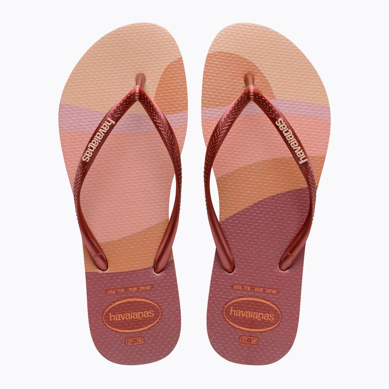 Damen Havaianas Slim Palette Glow Ballett-Flip-Flops rosa 3