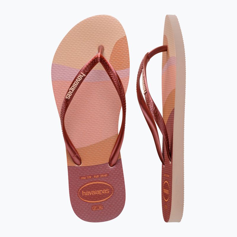 Damen Havaianas Slim Palette Glow Ballett-Flip-Flops rosa 4