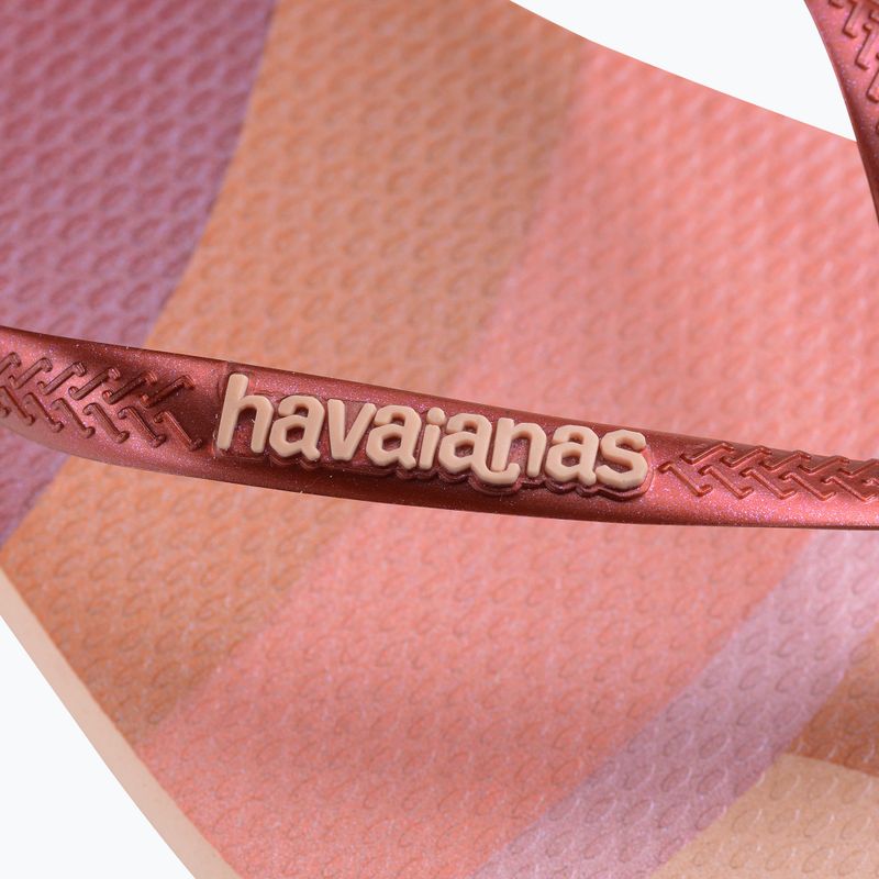 Damen Havaianas Slim Palette Glow Ballett-Flip-Flops rosa 6