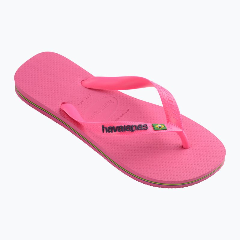 Havaianas Brasil Logo Neon flip flops rosa flux / rosa flux 8