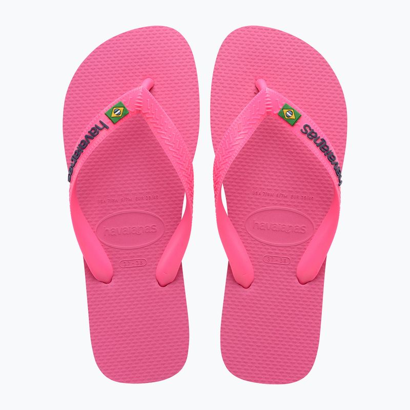 Havaianas Brasil Logo Neon flip flops rosa flux / rosa flux 10