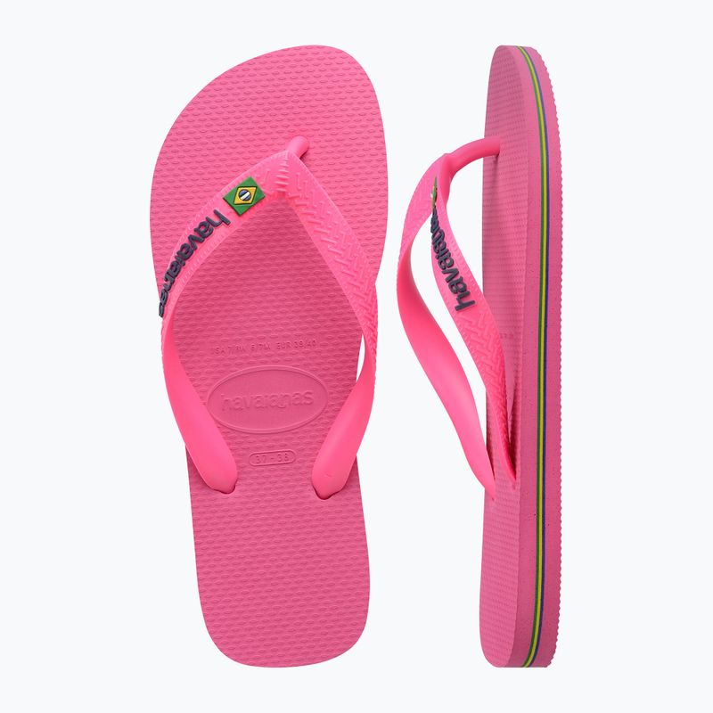 Havaianas Brasil Logo Neon flip flops rosa flux / rosa flux 11