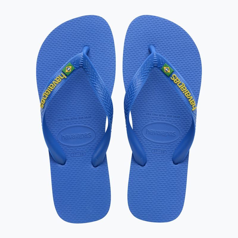 Havaianas Brasil Logo Neon Flip Flops Stern blau / Stern blau 10