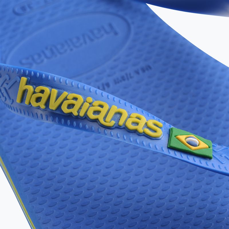 Havaianas Brasil Logo Neon Flip Flops Stern blau / Stern blau 12