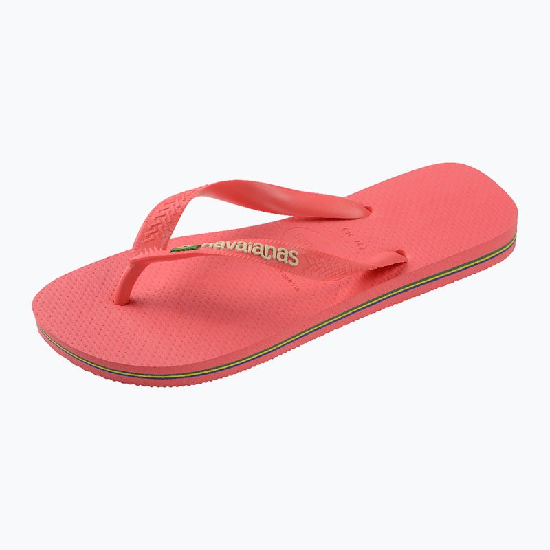 Havaianas Brasil Logo tropische Koralle Flip Flops 2