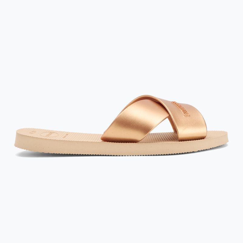 Havaianas Aqua Metallic goldene Damen Flip-Flops 2