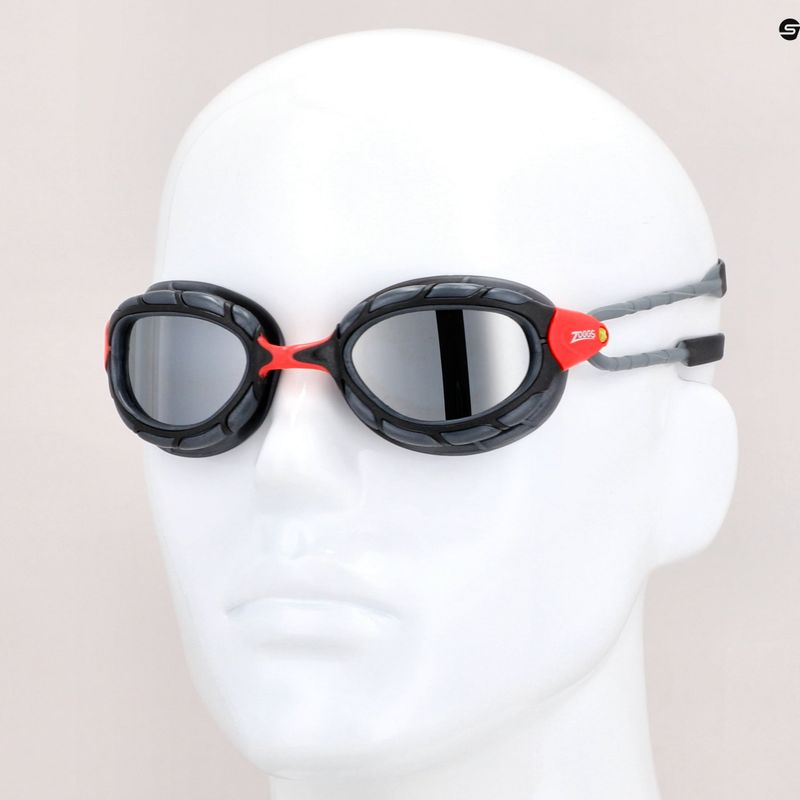 Zoggs Predator Titanium Silber Schwimmbrille 461065 7
