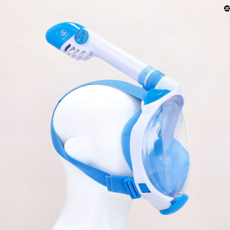 Kinder-Vollgesichtsmaske zum Schnorcheln AQUASTIC blau SMK-01N 12