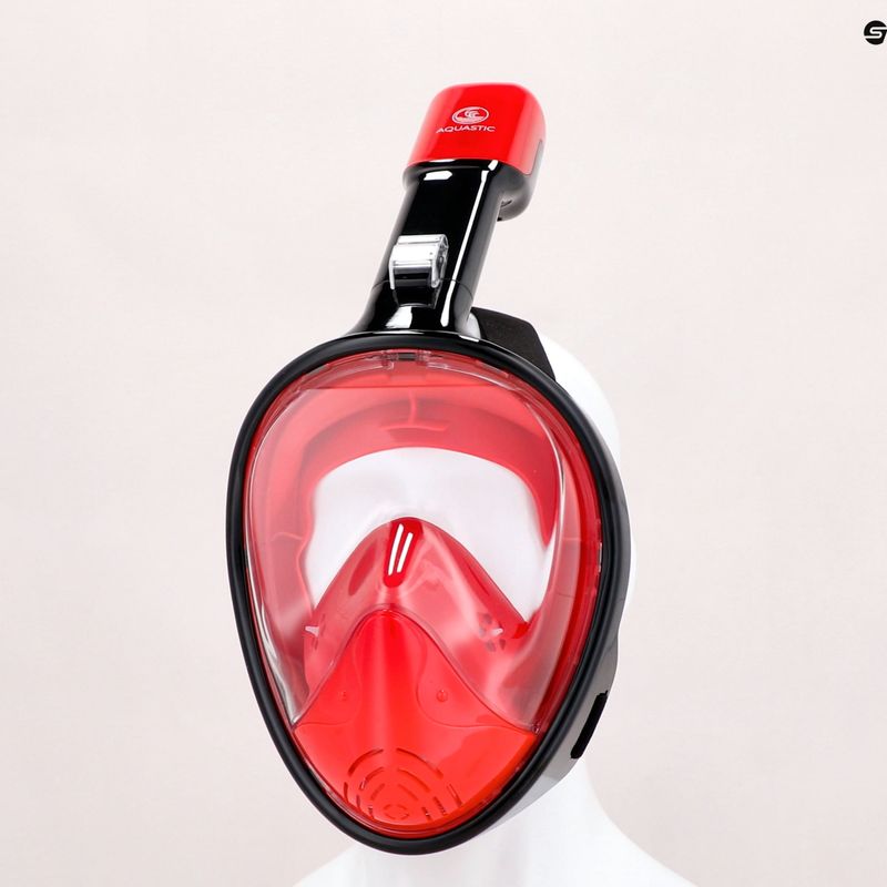 Vollgesichtsmaske zum Schnorcheln AQUASTIC rot SMA-01SC 15
