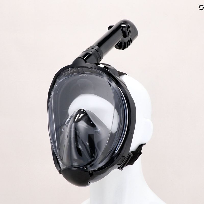 AQUASTIC Schnorchelset Vollgesichtsmaske + Flossen schwarz SMFA-01SC 23