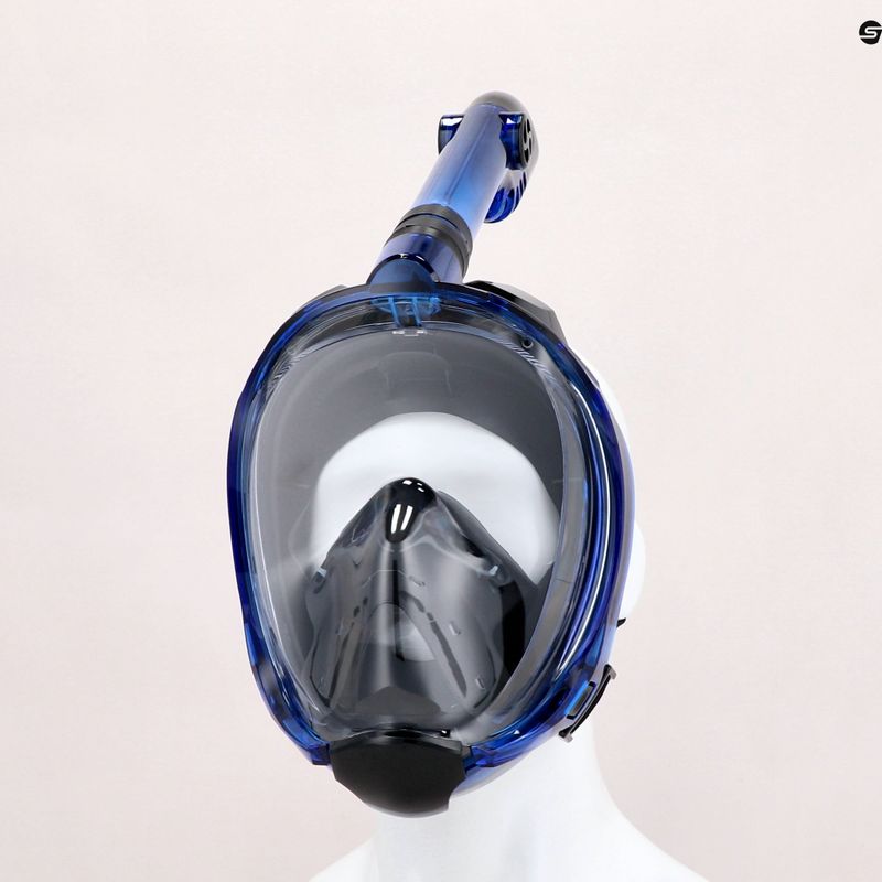 AQUASTIC Schnorchelset Vollgesichtsmaske + Flossen blau SMFA-01SN 18